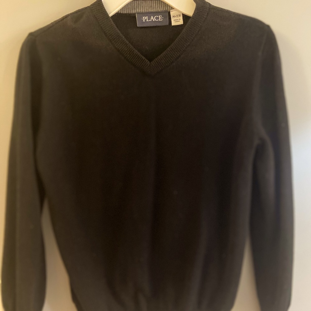 Black V neck sweater- boys